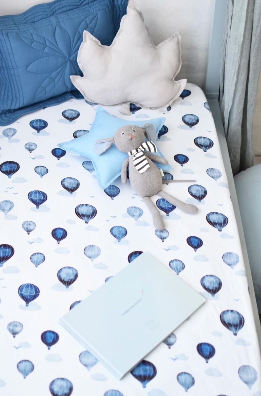 Baby, Kids & Teens Snuggle Hunny Kids | Fitted Cot Sheet; Cloud Chaser - Snuggle Hunny Kids