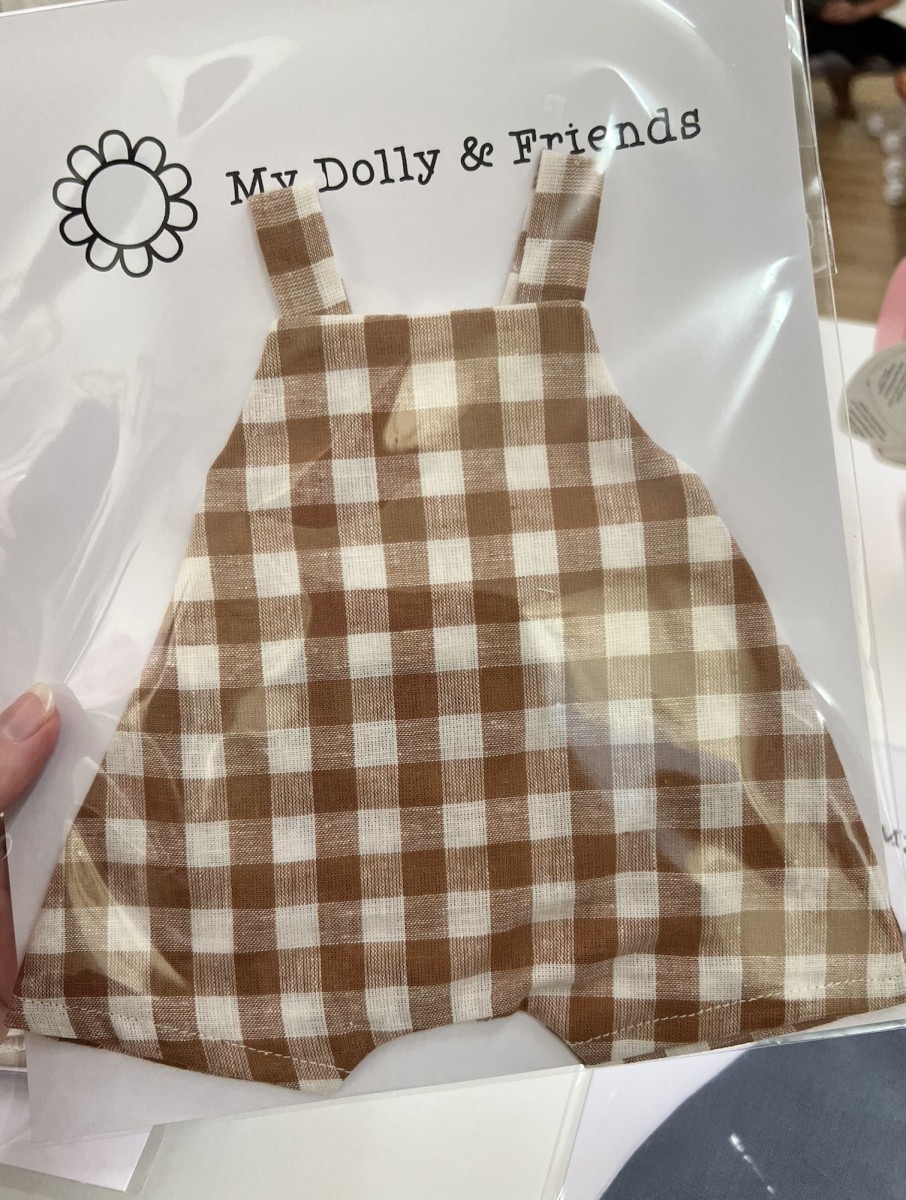 Toys & Activites My Dolly & Friends | Doll Overalls; Rust Gingham - 38Cm