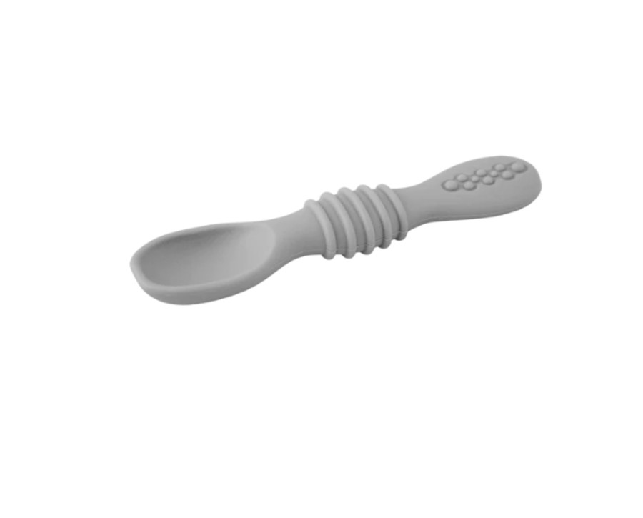 Baby, Kids & Teens Mumma's Little Helpers | Baby & Toddler Silicone Spoon Easy Flexi Grip - Grey