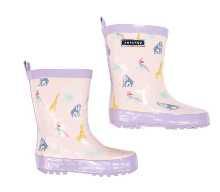 Clothes & Accessories Korango | Gumboot - Safari Print Lavender/Pink