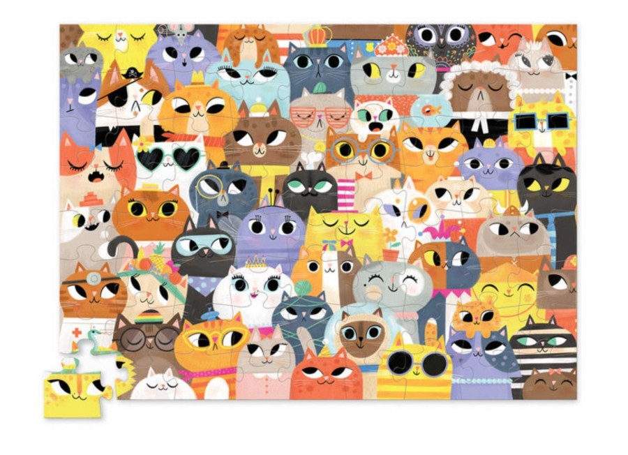 Toys & Activites Crocodile Creek | Floor Puzzle 72Pc; Lots Of Cats - Crocodile Creek