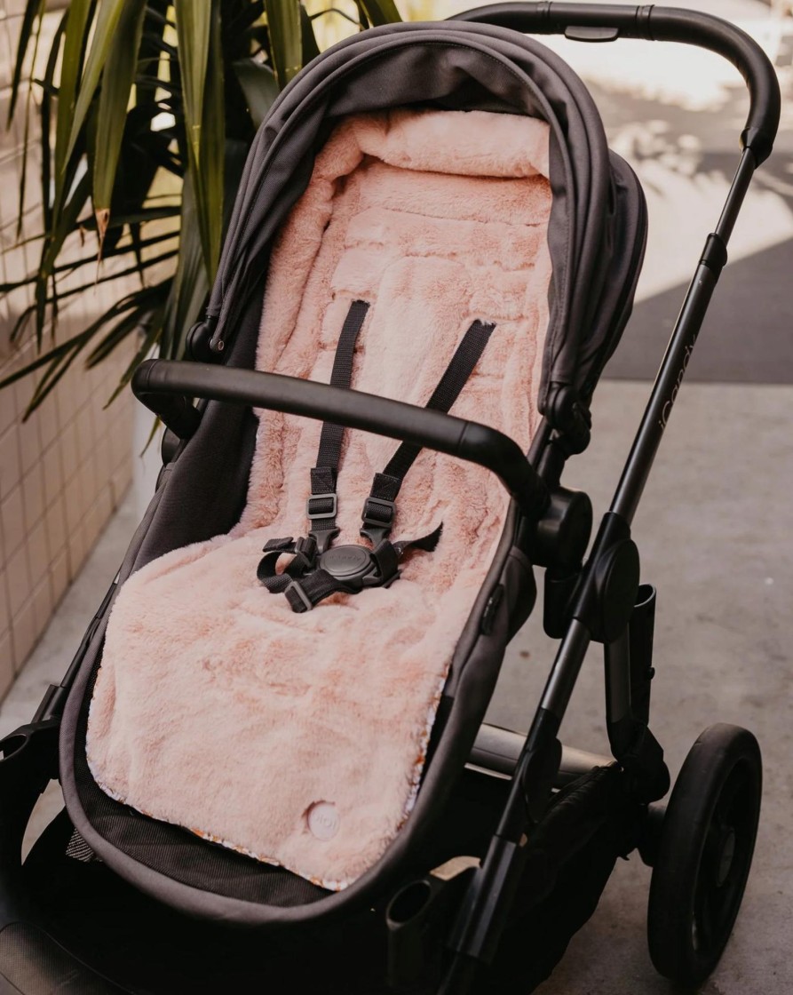 For Mums & Dads OiOi | Cozy Fleece Pram Liner - Peach Paisley