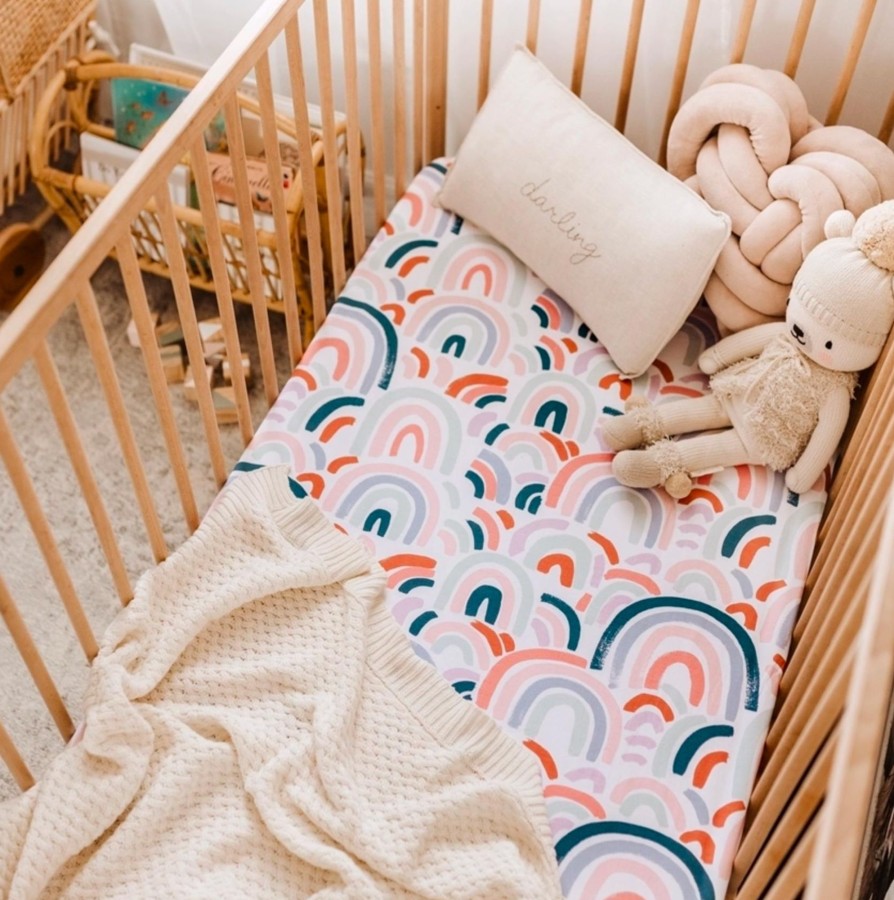 Baby, Kids & Teens Snuggle Hunny Kids | Fitted Cot Sheet; Rainbow Baby - Snuggle Hunny Kids