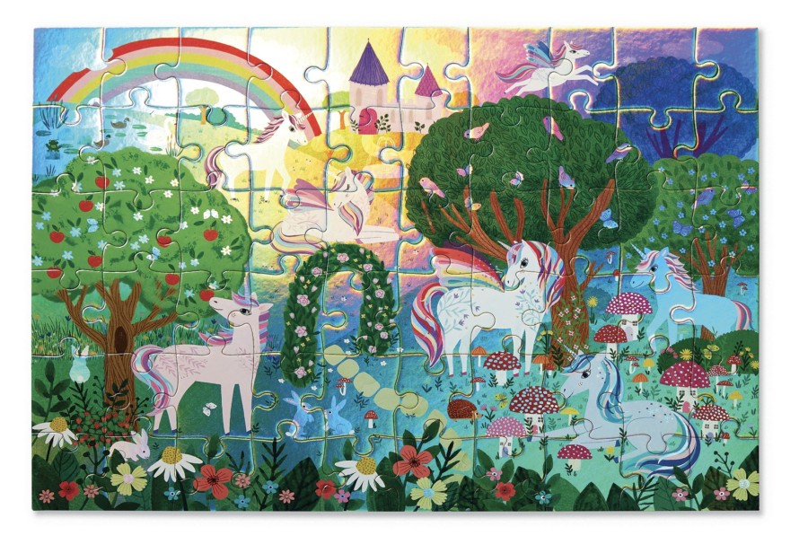 Toys & Activites Crocodile Creek | Sparkling Unicorn 60Pc Puzzle - Crocodile Creek