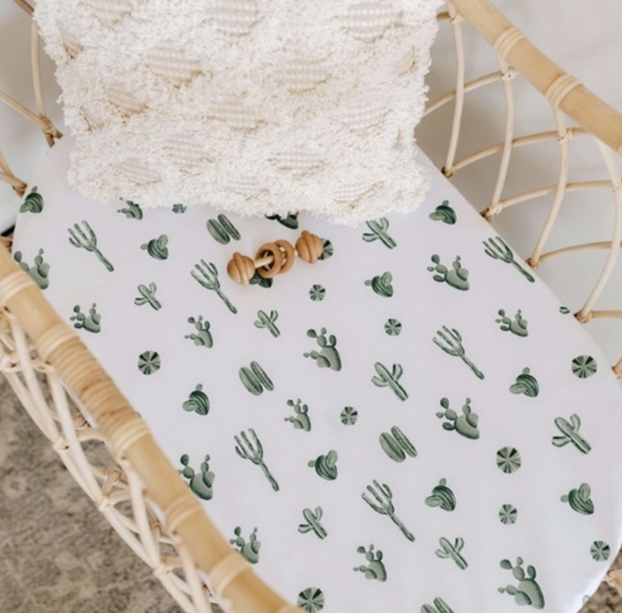 Baby, Kids & Teens Snuggle Hunny Kids | Bassinet Sheet / Change Pad Cover; Cactus - Snuggle Hunny Kids