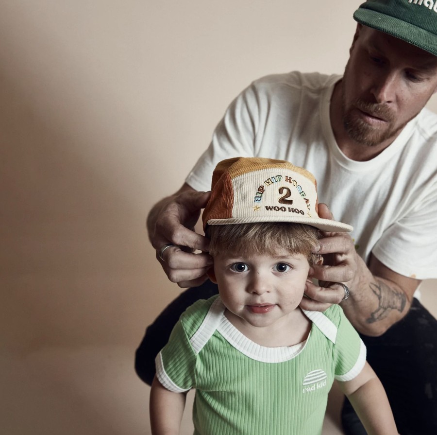 Clothes & Accessories Banabae | 2Nd Birthday Cord Cap - Primary Spliced