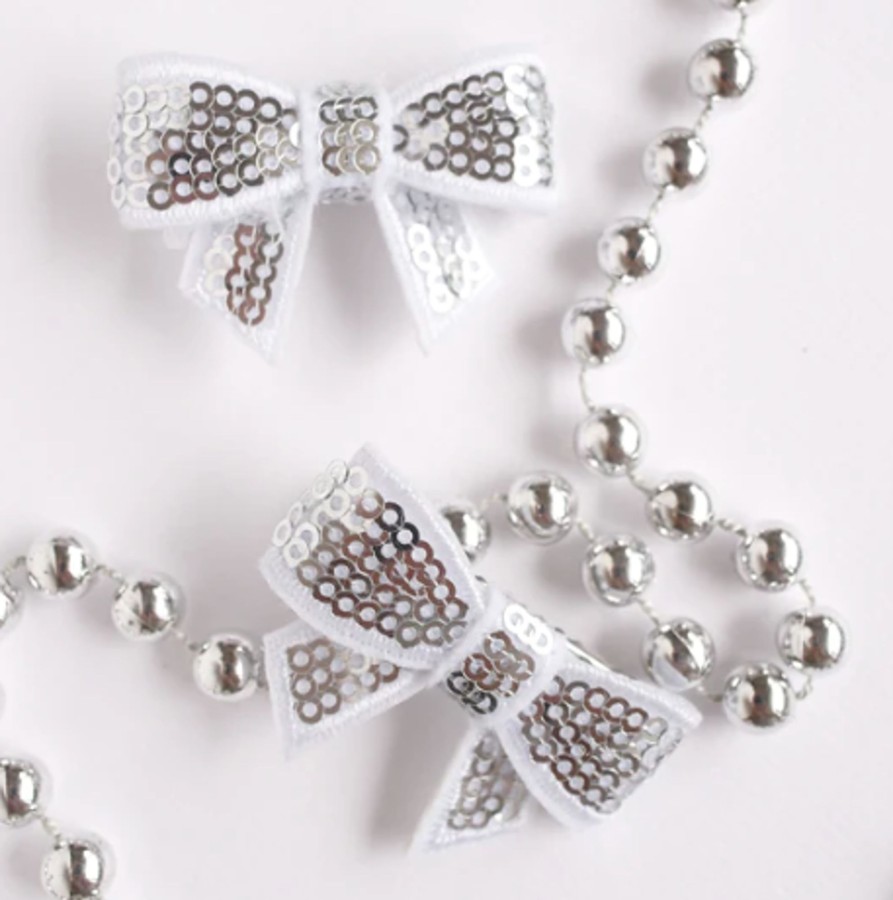 Clothes & Accessories Lauren Hinkley Australia | Bows - Silver Sequin