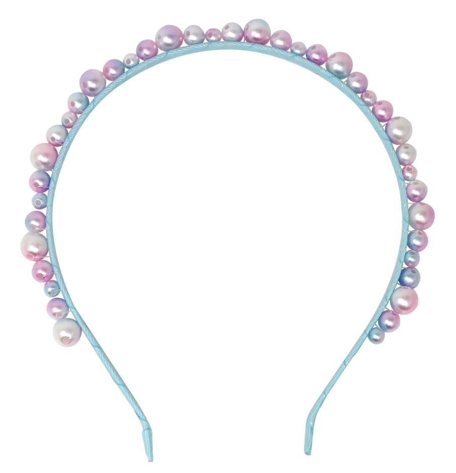 Clothes & Accessories Pink Poppy | Headband; Blue Shimmering Mermaid Pearl