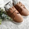 Clothes & Accessories Little MaZoe's | Leather Sneakers; Brown Wax - Little Mazoe'S