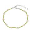 Clothes & Accessories Aquarius Designs | Anklet; Light Green Beads W/ Daisies