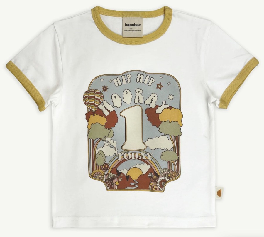 Clothes & Accessories Banabae | Hip Hip Hooray Ringer Tee - 1St Birthday