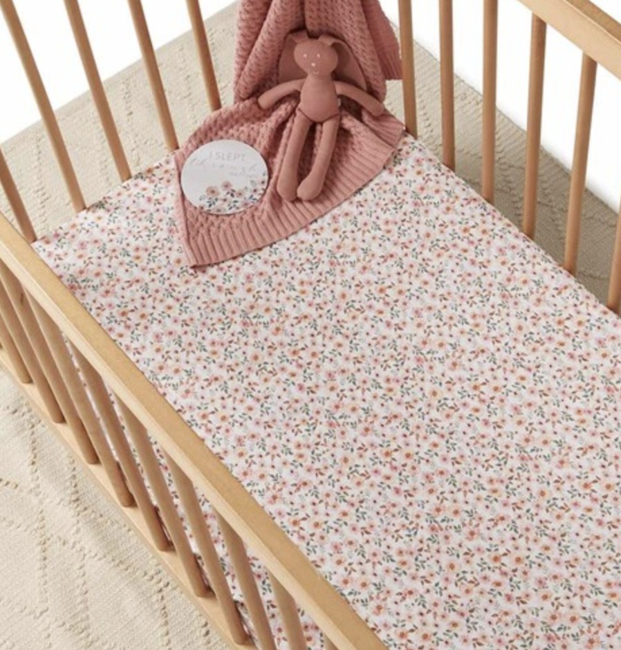 Baby, Kids & Teens Snuggle Hunny Kids | Fitted Cot Sheet; Spring Floral - Snuggle Hunny Kids