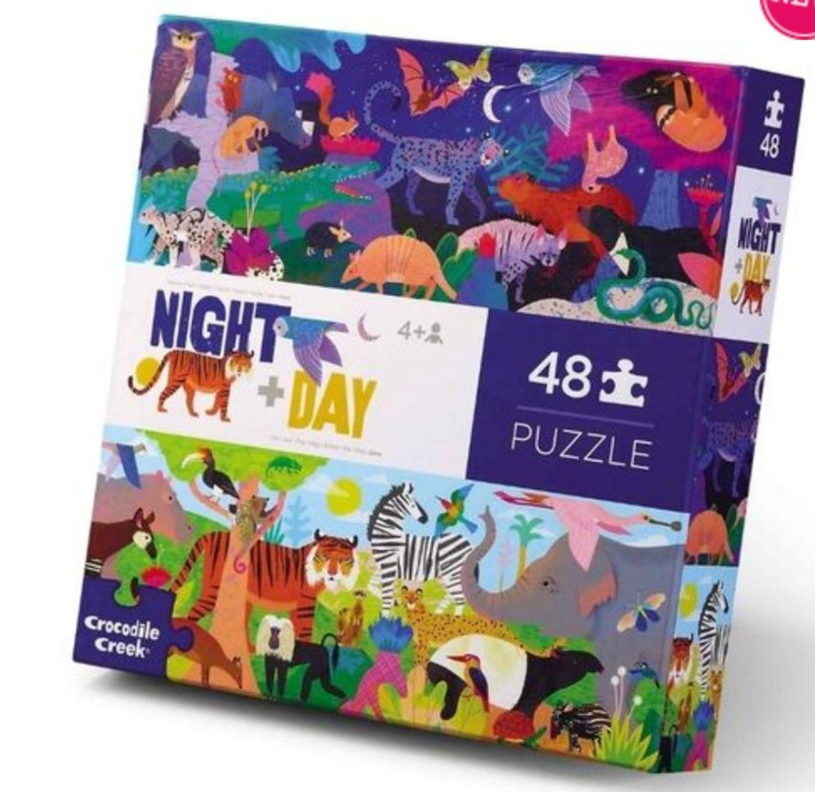 Toys & Activites Crocodile Creek | Opposites Puzzle 48 Pc; Night & Day - Crocodile Creek