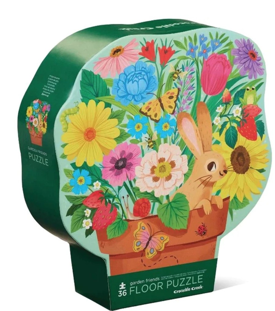 Toys & Activites Crocodile Creek | Floor Puzzle 36Pc; Garden Friends - Crocodile Creek