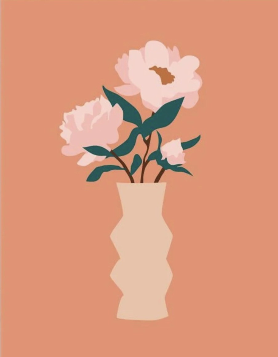 For Mums & Dads Fox & Fallow | Muse Peonies Greeting Card