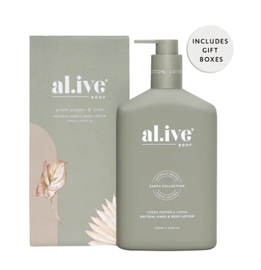 For Mums & Dads al.ive body | Hand & Body Lotion - Green Pepper & Lotus