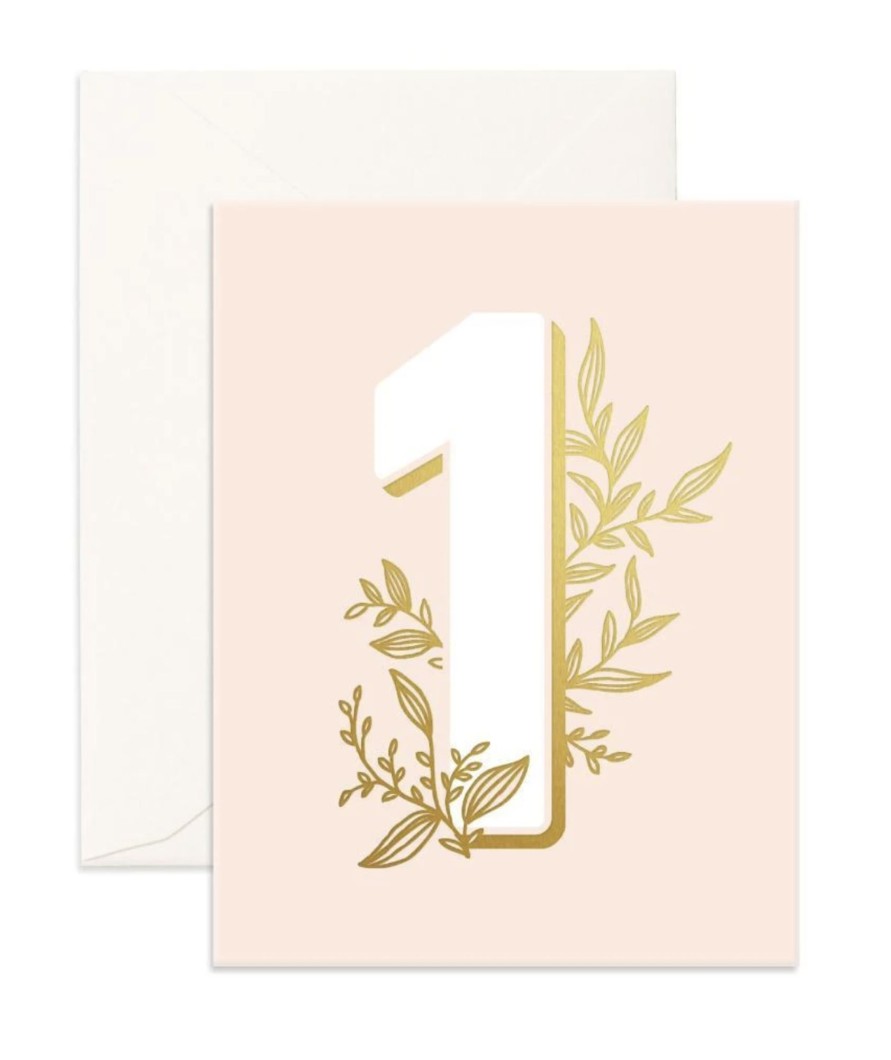 For Mums & Dads Fox & Fallow | No 1 Birthday Floral Greeting Card