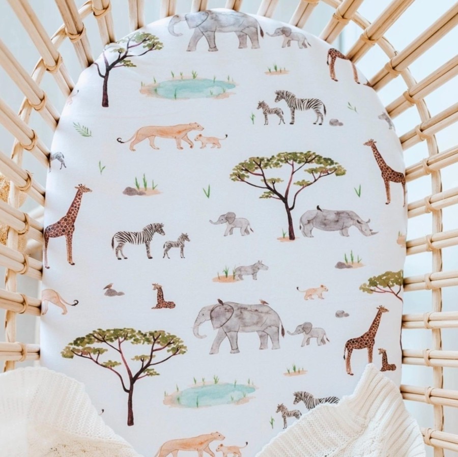 Baby, Kids & Teens Snuggle Hunny Kids | Bassinet Sheet / Change Pad Cover; Safari - Snuggle Hunny Kids