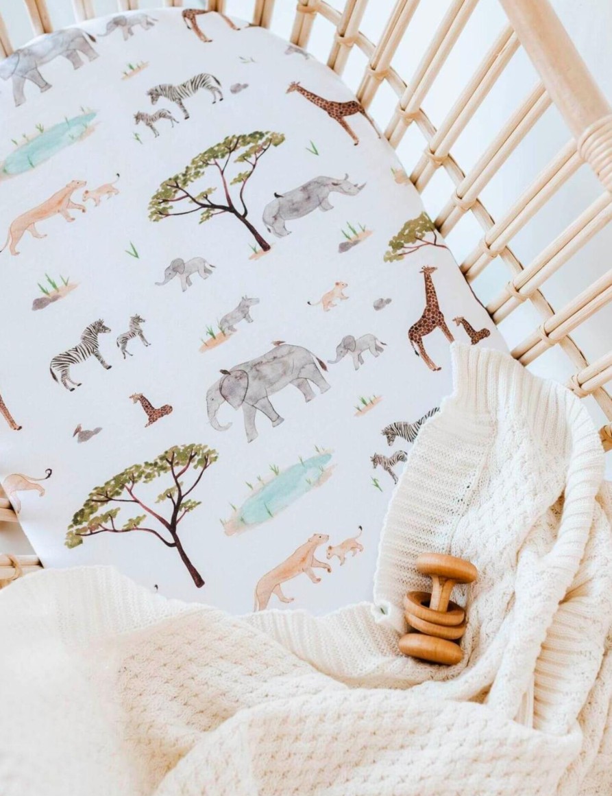 Baby, Kids & Teens Snuggle Hunny Kids | Bassinet Sheet / Change Pad Cover; Safari - Snuggle Hunny Kids