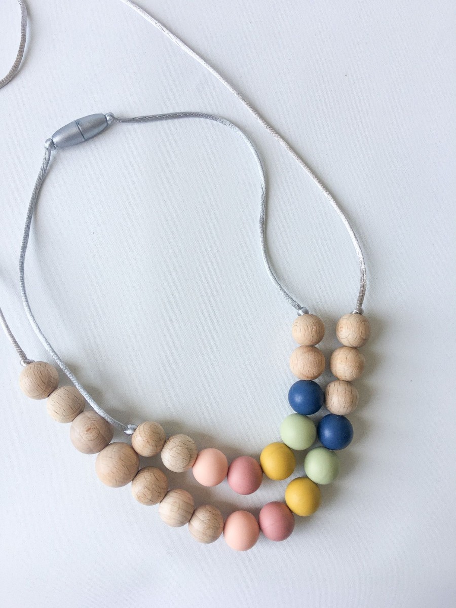 For Mums & Dads Indera.Beads | Little Lady Rainbow Nursing Necklace