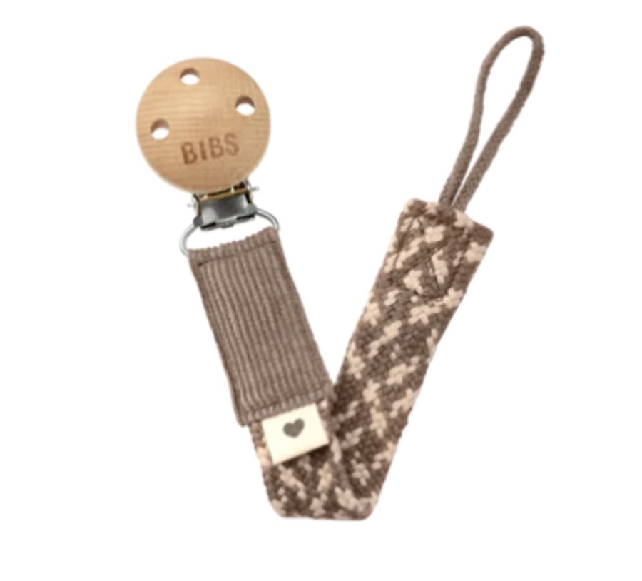 Baby, Kids & Teens BIBS | Bibs Paci Braid; Dark Oak/Vanilla