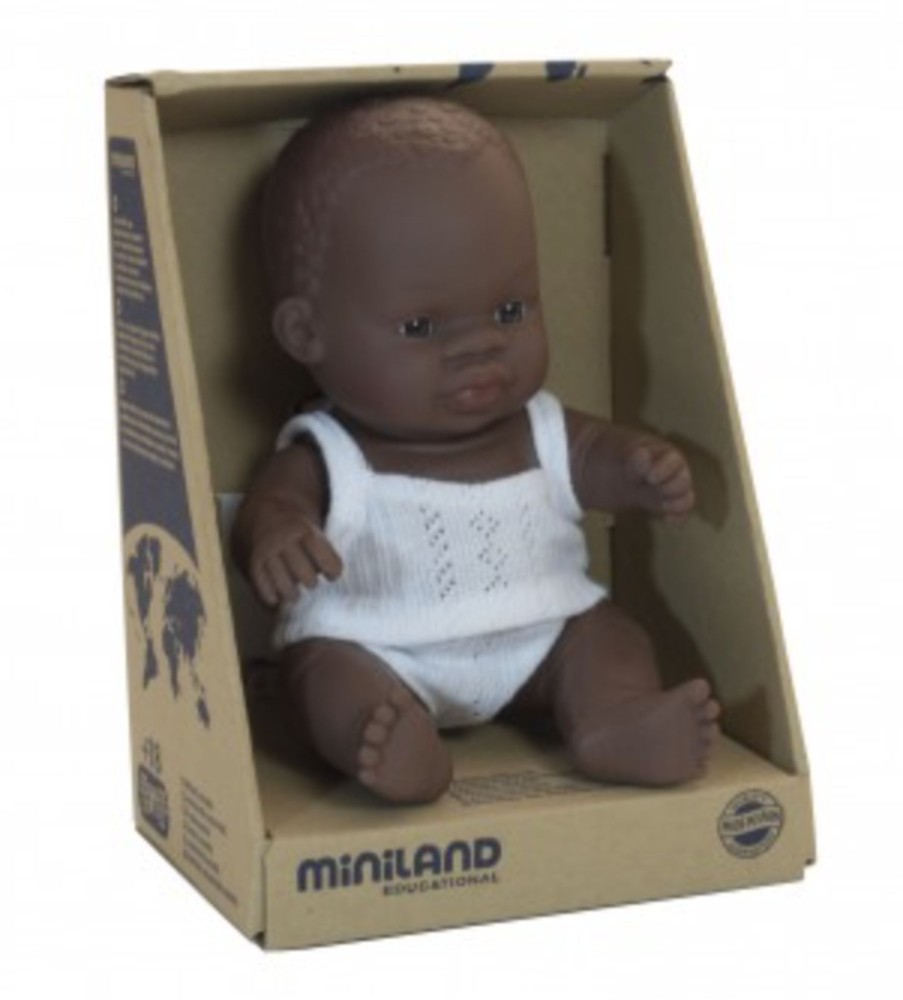 Toys & Activites Miniland | African Boy Doll - 21Cm