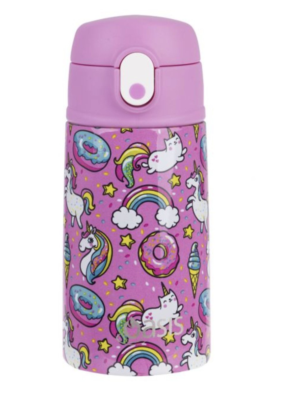 Baby, Kids & Teens Oasis | Stainless Steel Insulated Drink Bottle - Unicorns