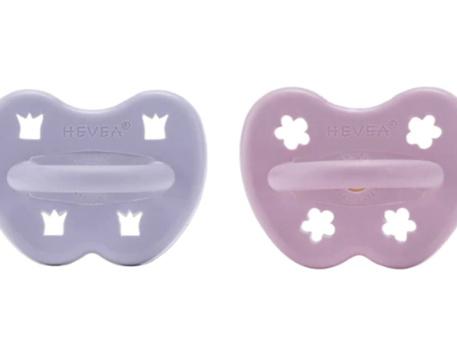 Baby, Kids & Teens Hevea | Pacifier 2 Pack; Orthodontic (Dusty Violet & Light Orchid) 3-36 Month