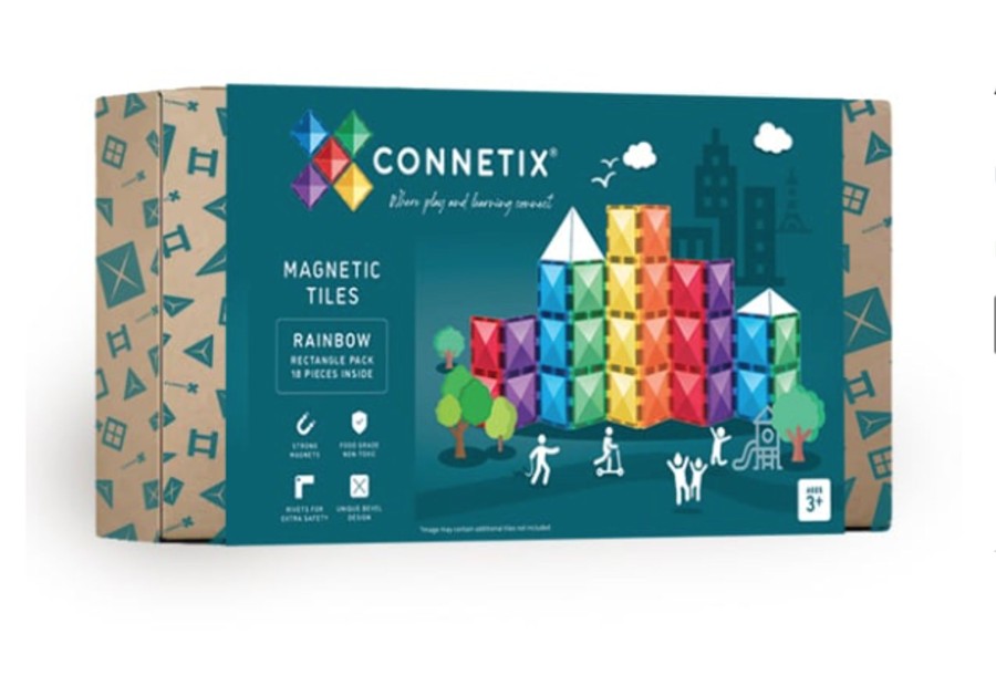 Toys & Activites Connetix | Rainbow Rectangle Pack 18 Pc