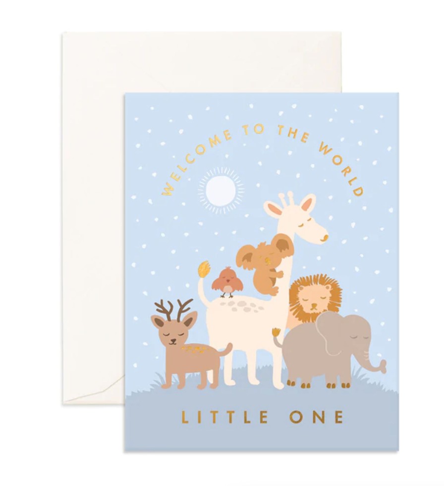 For Mums & Dads Fox & Fallow | Welcome To The World Little One Winter Greeting Card