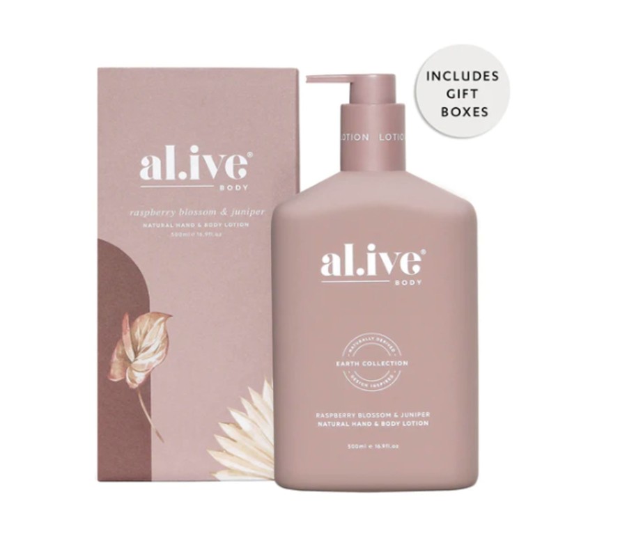 For Mums & Dads al.ive body | Hand & Body Lotion - Raspberry Blossom & Juniper