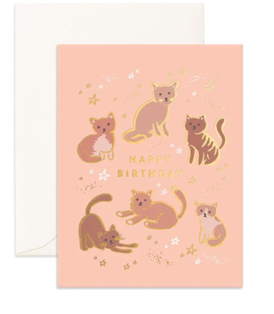 For Mums & Dads Fox & Fallow | Happy Birthday Cats Greeting Card