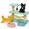 Toys & Activites Tender Leaf Toys | Pet Cat Set - Doll House Accessory