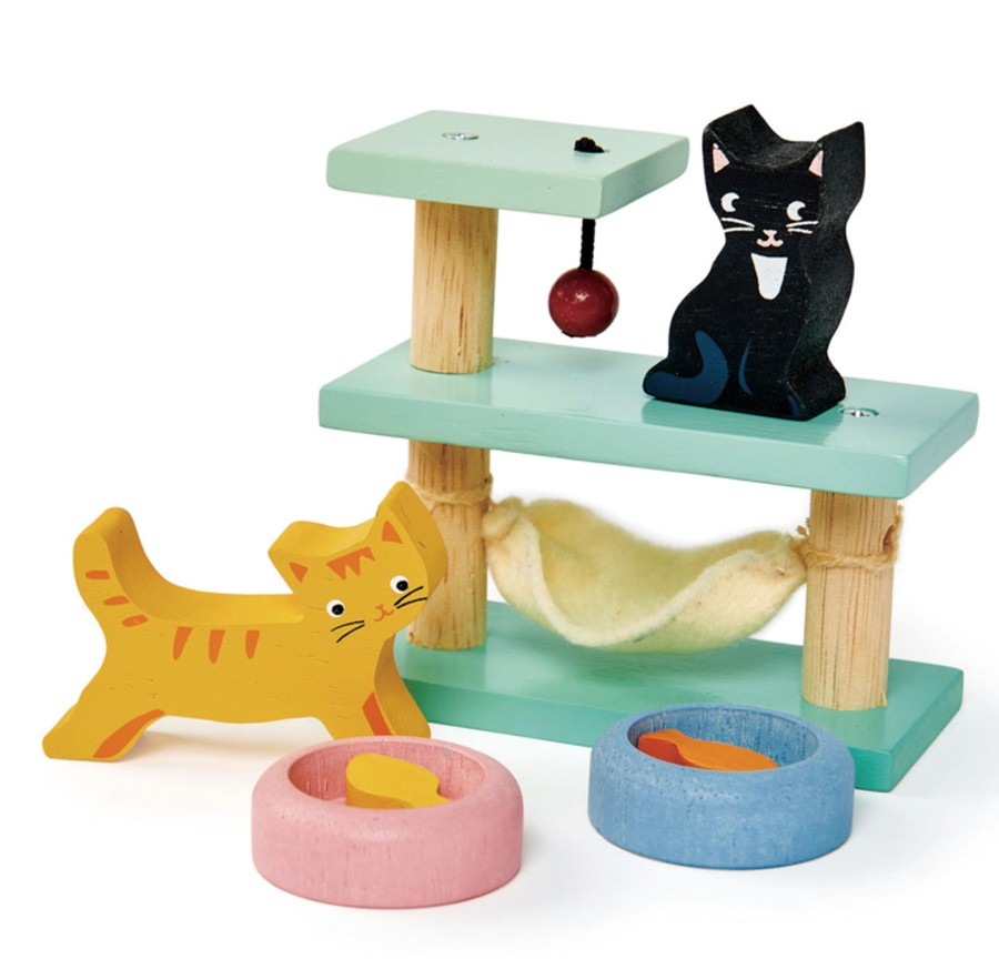 Toys & Activites Tender Leaf Toys | Pet Cat Set - Doll House Accessory