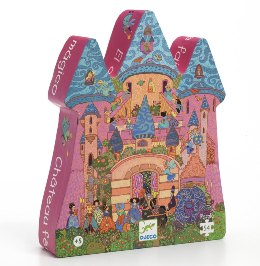 Toys & Activites Djeco | The Fairy Castle 54Pc Silhouette Puzzle