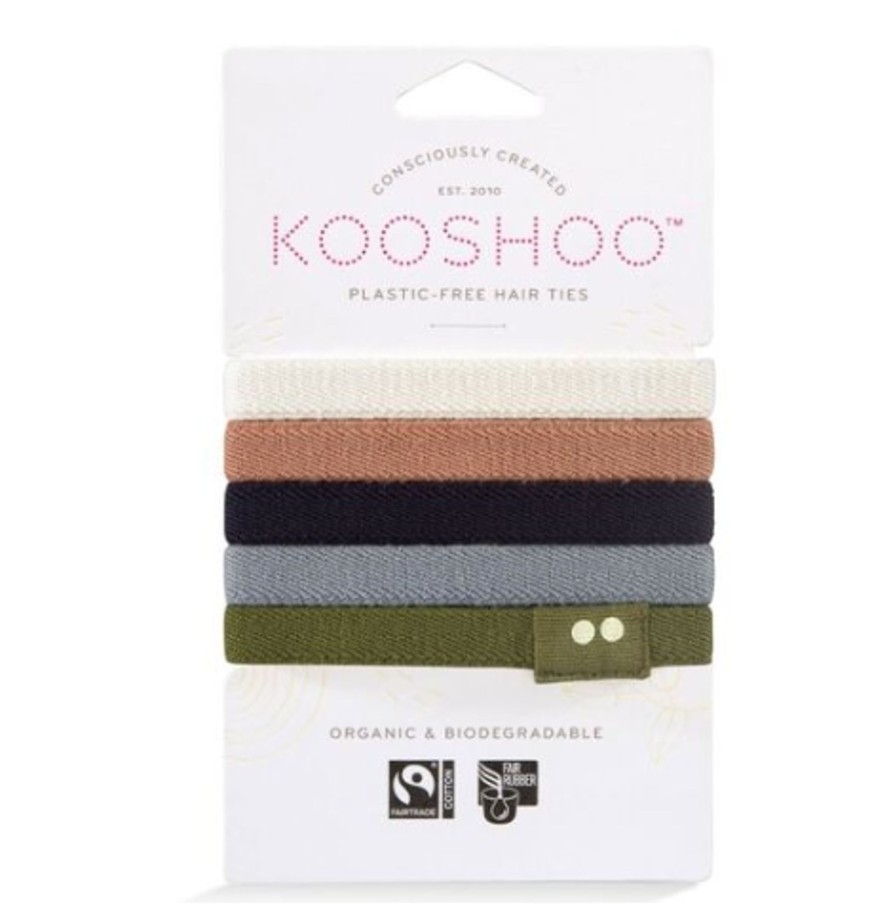 Clothes & Accessories KOOSHOO | Plastic-Free Hair Ties; Classic 5Pk - Kooshoo