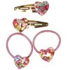 Clothes & Accessories Pink Poppy | Hair Accessories Set; Glitter Resin Heart