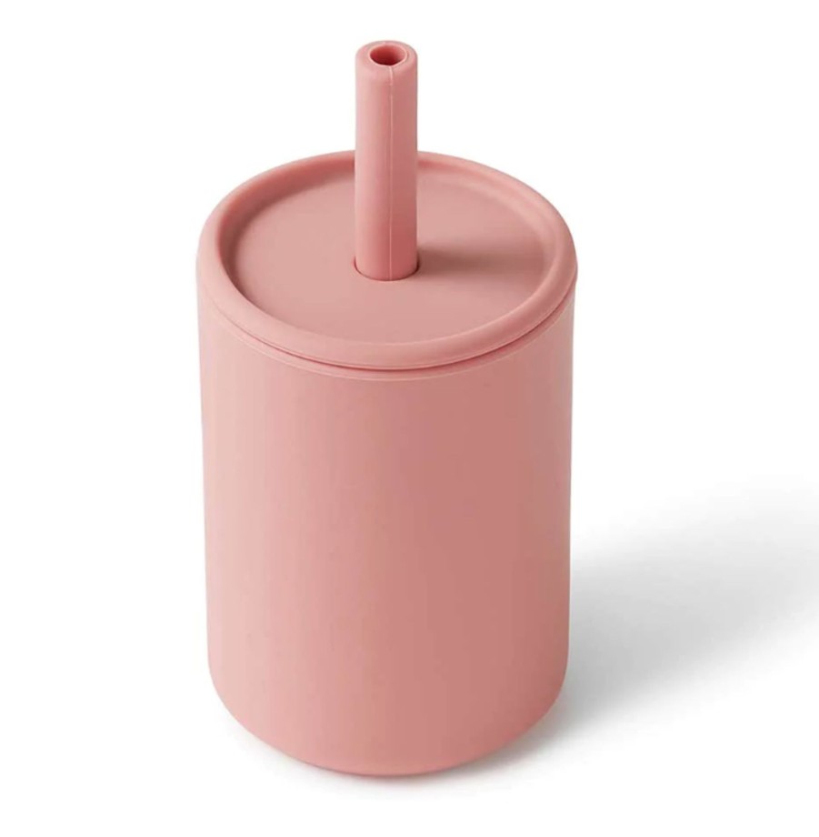 Baby, Kids & Teens Snuggle Hunny Kids | Silicone Straw Cup; Rose