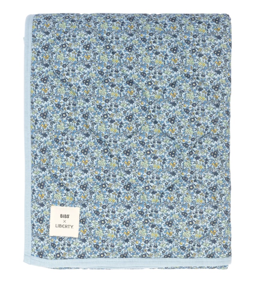 Baby, Kids & Teens BIBS | Bibs X Liberty Quilted Blanket; Chamomile Lawn - Baby Blue