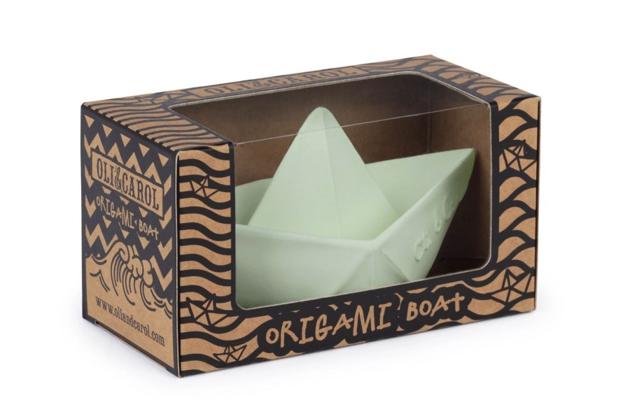 Baby, Kids & Teens Oli & Carol | Origami Boat Mint Bath Toy