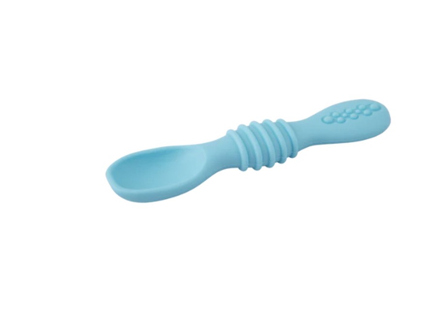 Baby, Kids & Teens Mumma's Little Helpers | Baby & Toddler Silicone Spoon Easy Flexi Grip - Blue