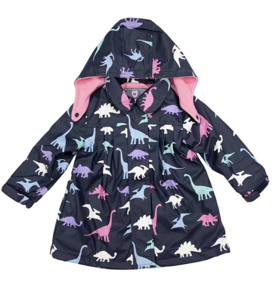 Clothes & Accessories Korango | Colour Change Raincoat - Girl Dino