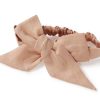 Clothes & Accessories Snuggle Hunny Kids | Rust Pre-Tied Linen Bow - Baby & Toddler