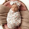 Baby, Kids & Teens Snuggle Hunny Kids | Snuggle Swaddle & Topknot Set; Spring Floral - Snuggle Hunny Kids