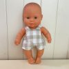 Toys & Activites My Dolly & Friends | Doll Overalls; Oat Gingham - 21Cm