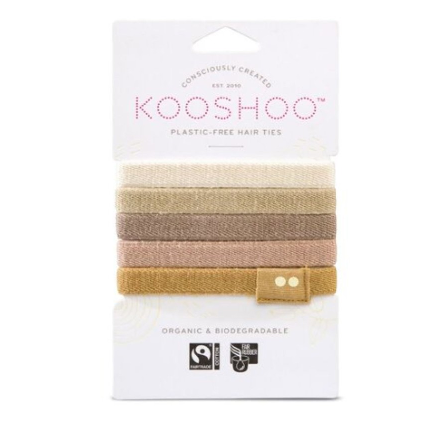 Clothes & Accessories KOOSHOO | Plastic-Free Hair Ties; Blonde 5Pk - Kooshoo