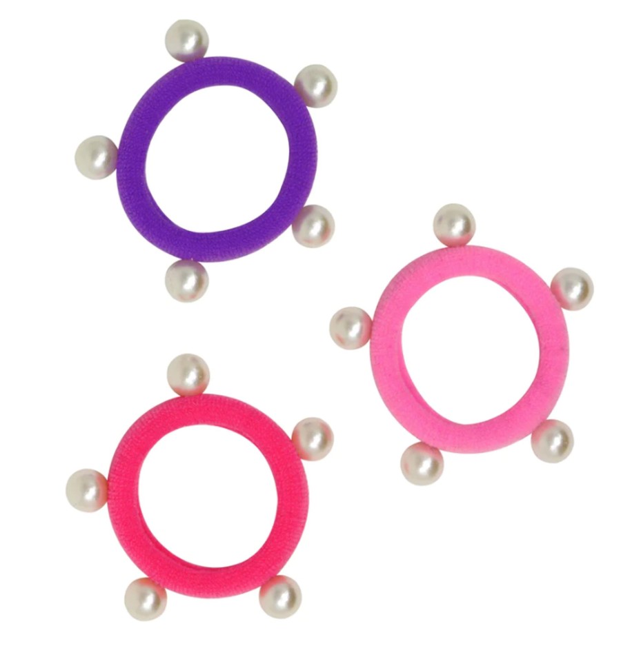 Clothes & Accessories Pink Poppy | Hair Elastics; Pearl