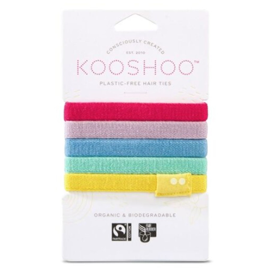 Clothes & Accessories KOOSHOO | Plastic-Free Hair Ties; Rainbow 5Pk - Kooshoo