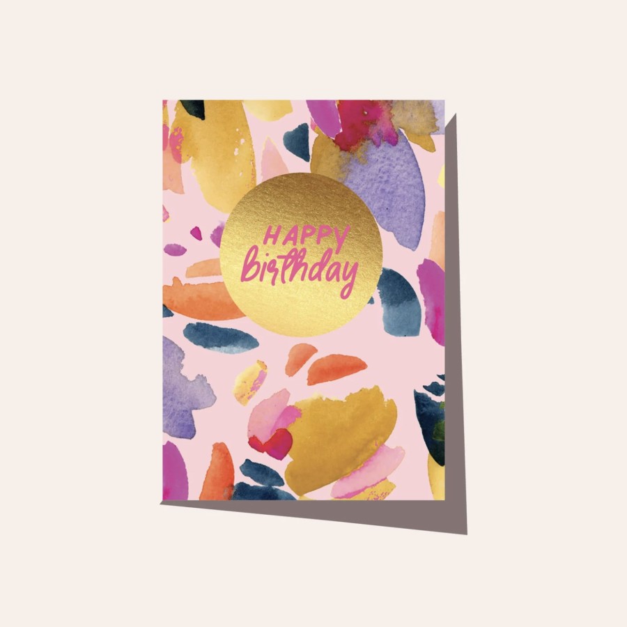 For Mums & Dads Elm Paper | Happy Birthday Floral Pink Greeting Card