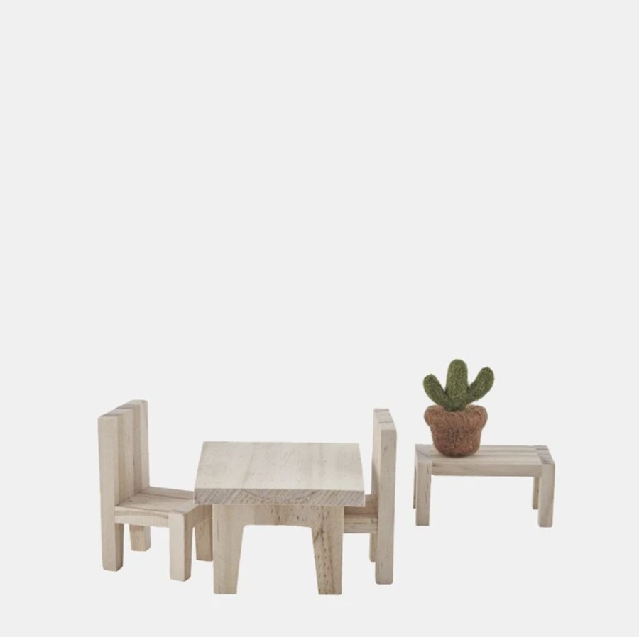 Toys & Activites Olli Ella | Holdie Pinewood Dining Set- Olli Ella